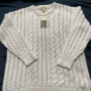 Michael Kors Open-Knit Cotton Sweater